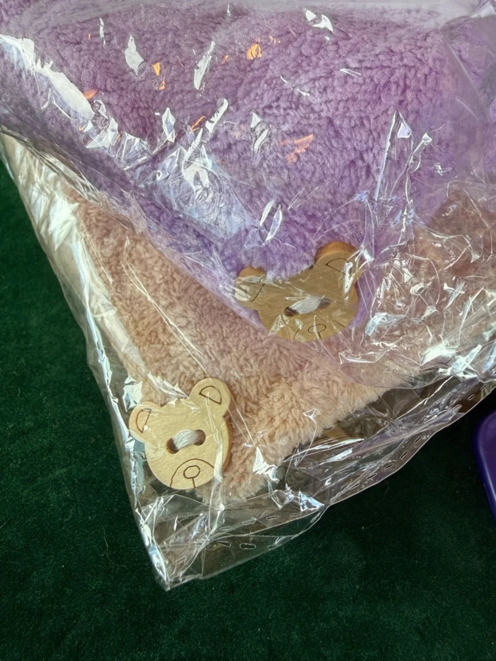 Hair Turbans Microfiber Wraps x2 * Goody Pick Comb * NWT * Purple * Tan